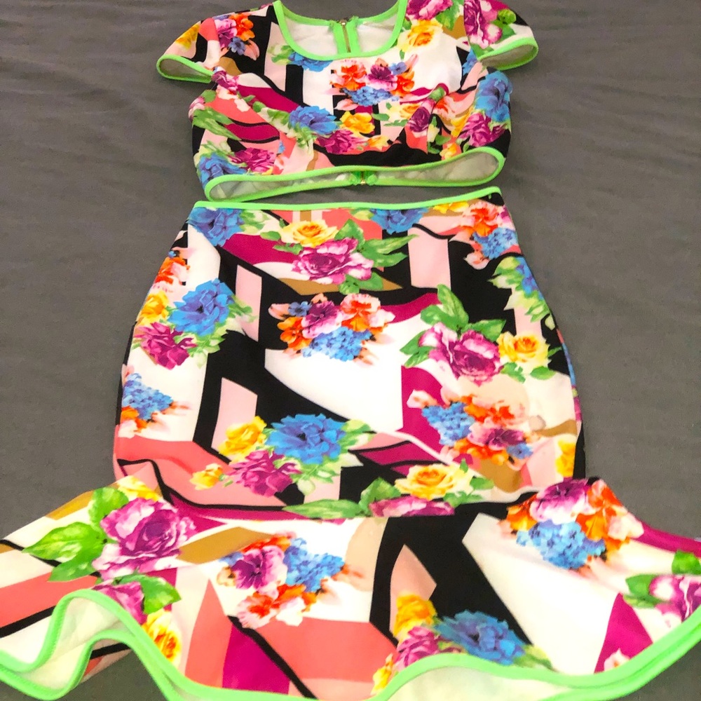 Top and skirt set